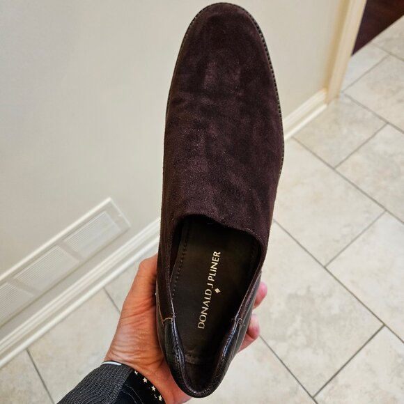 Donald Pliner Men's Erling Soft Suede Slip On Shoes, Brown, Sz 13 - Picture 11 of 16